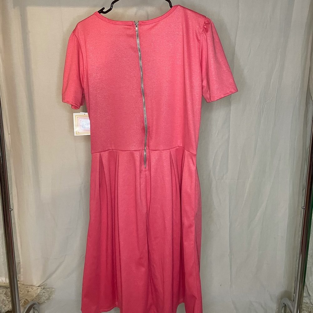 NWT Lularoe Elegant Col. Shiny Pink Amelia XL